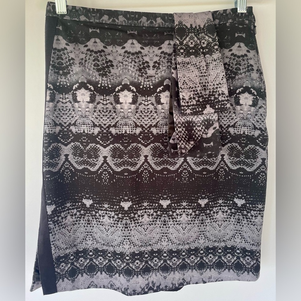 VTG NEWPORT NEWS Y2K Animal Print Mini Skirt Black Gray 8 Maximalism Retro 90s